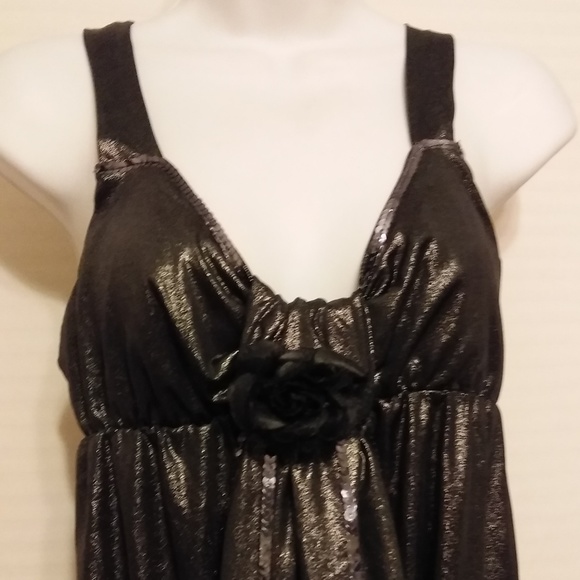 3/$15 CLOSET CLOSING GUN METAL TASSELED DRESS - Picture 3 of 7